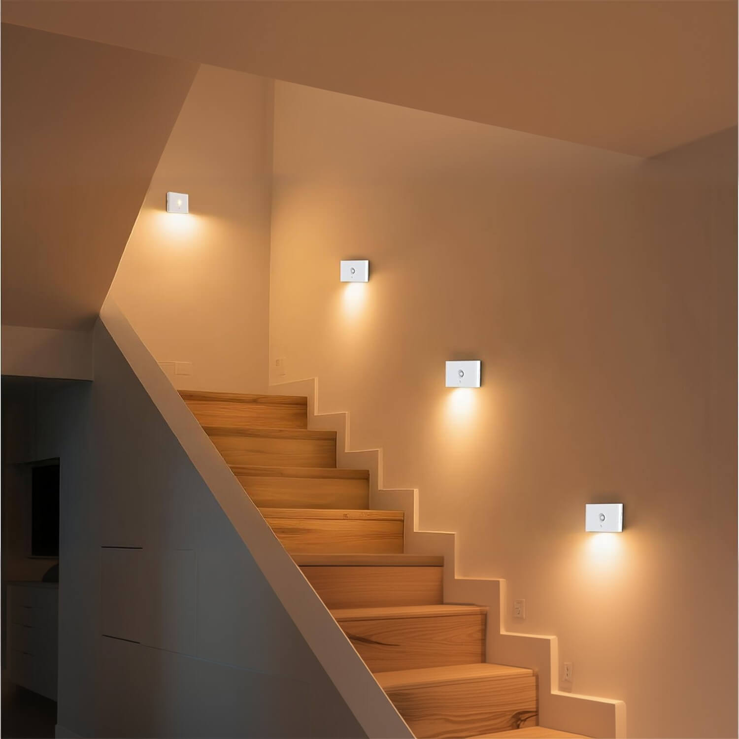 4-Pack 3 Color Temperature Motion Sensor Night Light
