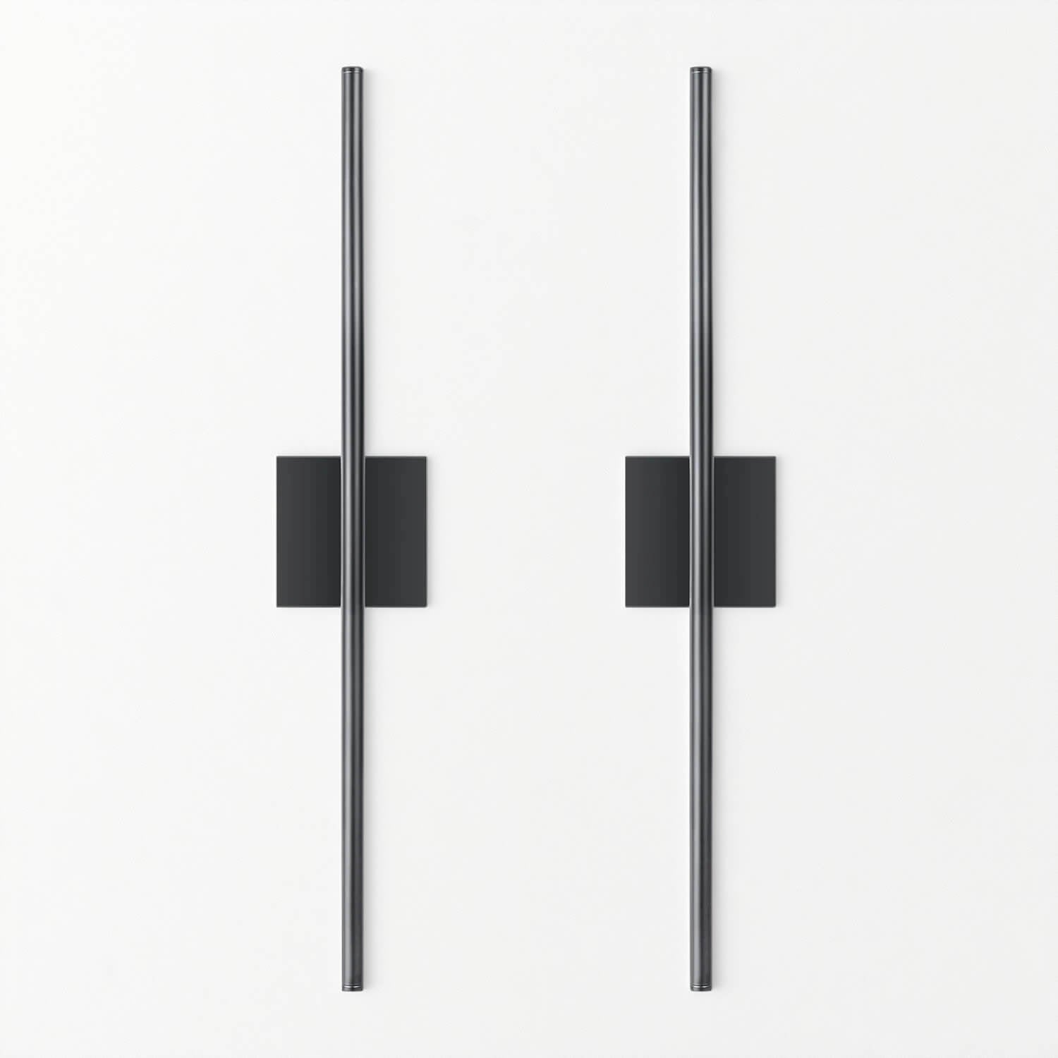 Coolilumi 2-Pack Modern Wireless Wall Lamp: Rechargeable, Slim Black Design – Cordless LED Wall Lighting for Living Room, Bedroom, Minimalist Decor