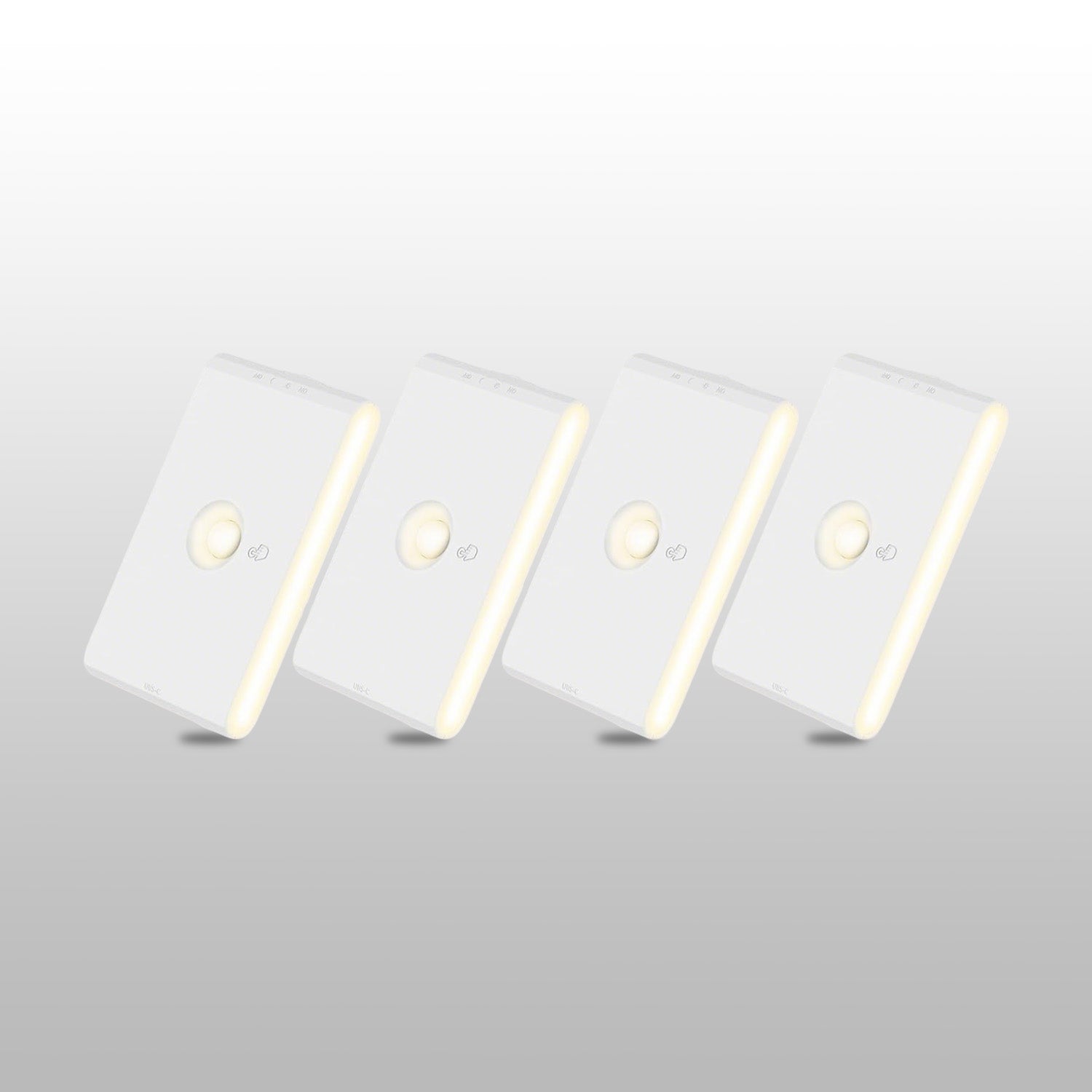 4 Pack Rechargeable Stair Night Lights: Motion Sensor LED Strip Lights with Auto On/Off – Wireless Stick-on for Staircase, Step Edges