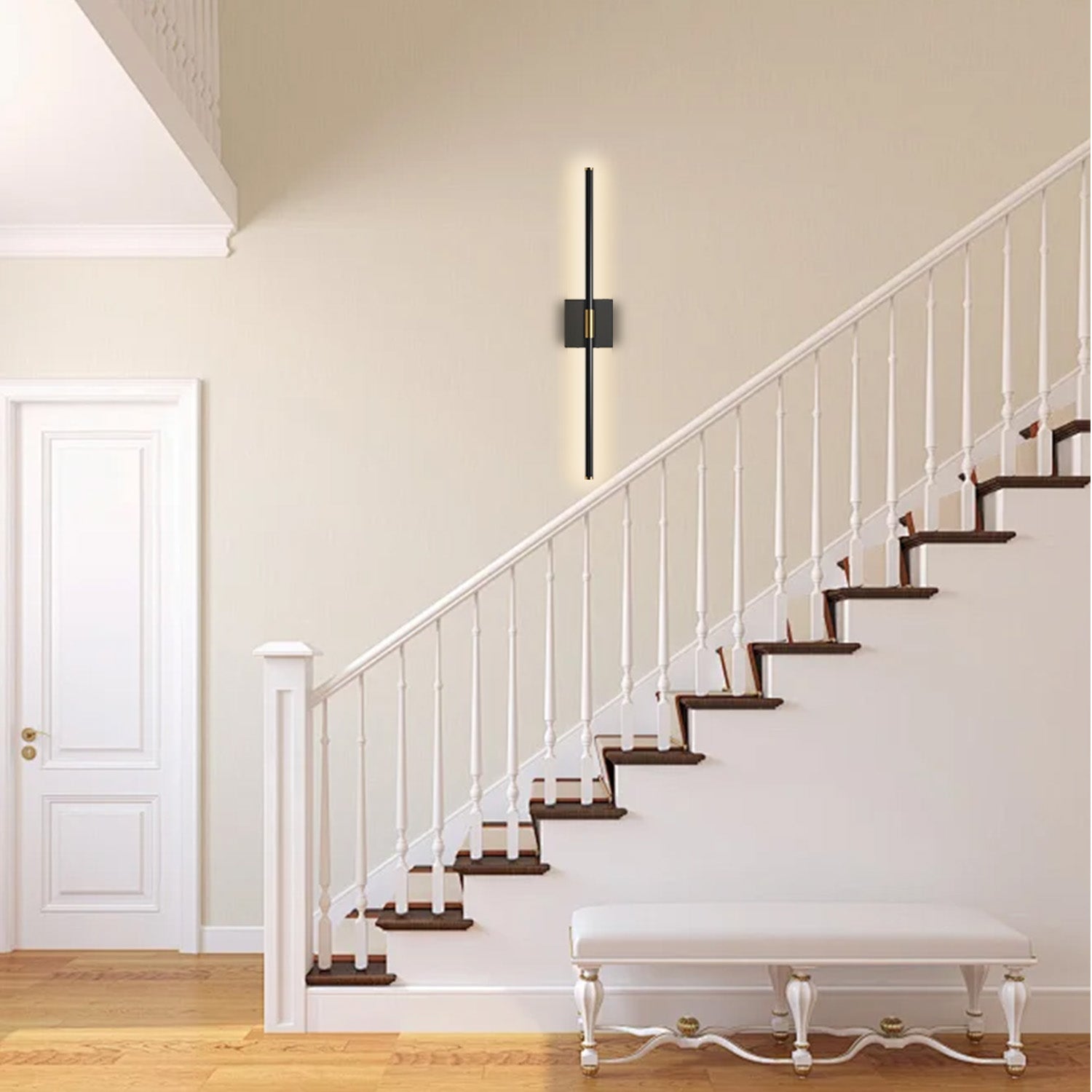 Rechargeable Wall Sconce 10000mAh Battery Operated – Motion Sensor LED Wall Light Black & Gold by Coolilumi