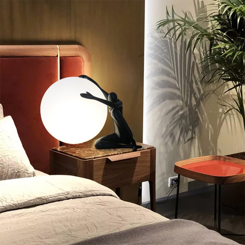 Coolilumi Creative Human Figurine Globe Table Lamp