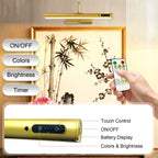 Rechargeable Picture Light Gold – Digital Display for Art, Photos & Mirrors by Coolilumi