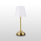 Coolilumi Vintage Brass Table Lamp with White Shade