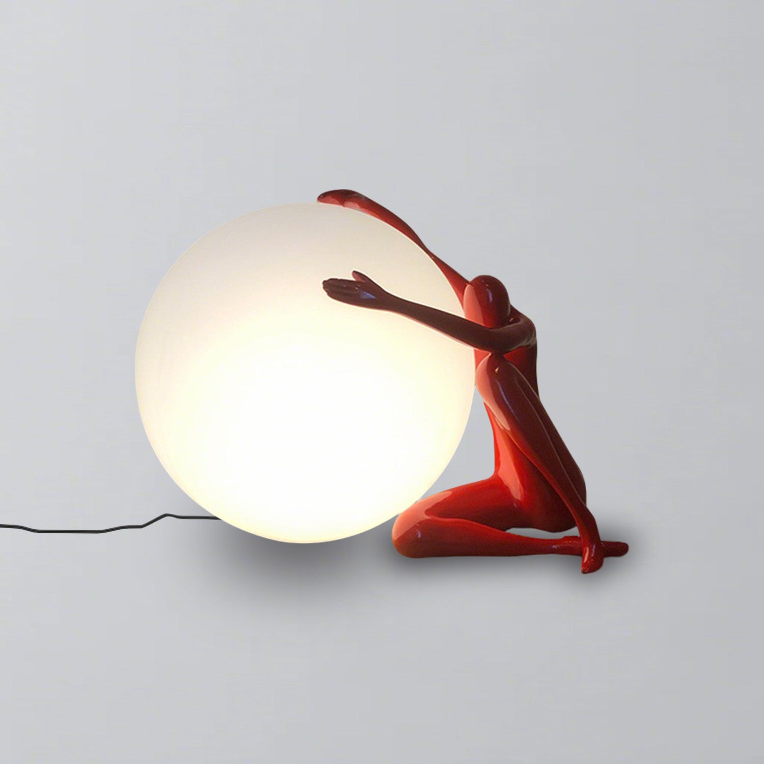 Coolilumi Creative Human Figurine Globe Table Lamp