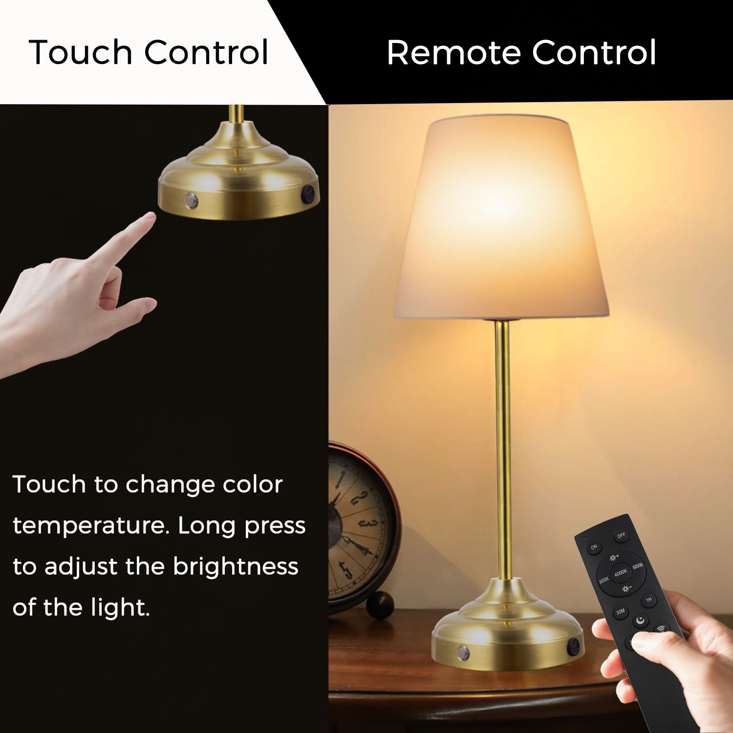 Coolilumi Vintage Brass Table Lamp – USB Rechargeable Lights