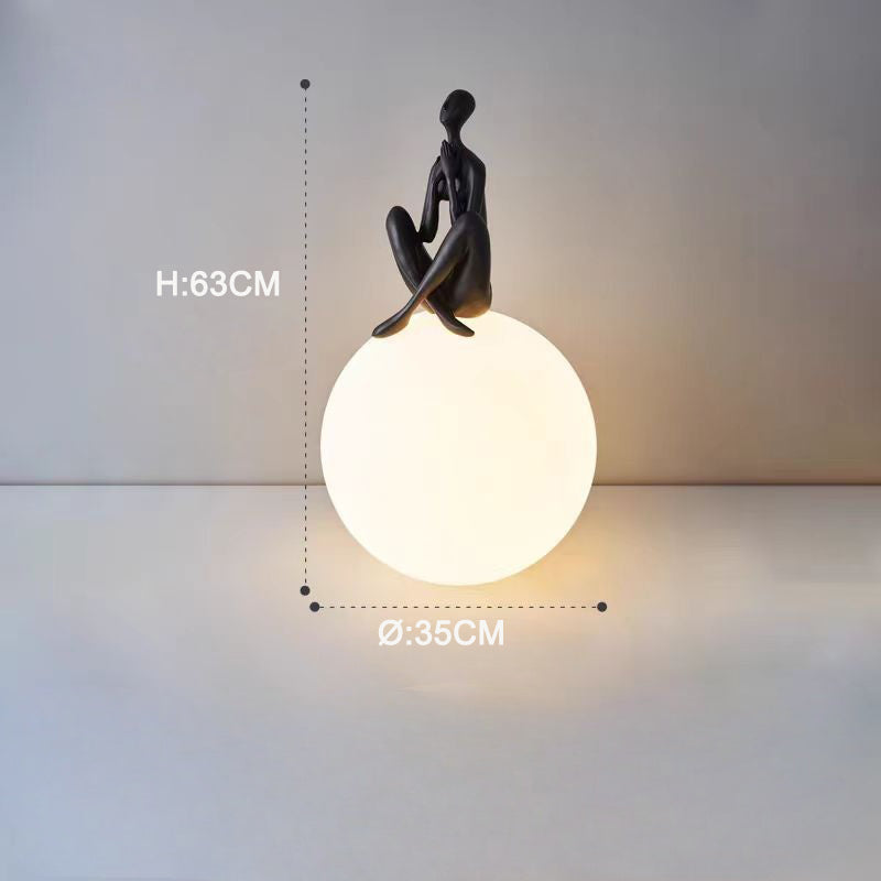 Coolilumi Creative Human Figurine Globe Table Lamp