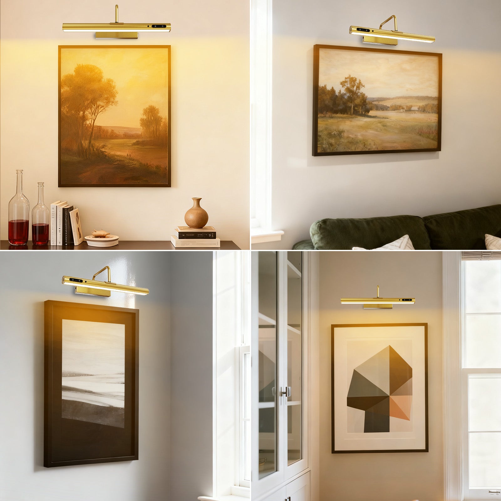 Rechargeable Picture Light Black – Digital Display for Art, Photos & Mirrors by Coolilumi