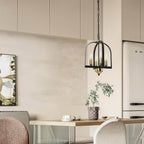 Birdcage Lamp - Vintage Metal Frame Pendant Light for Dining Room, Warm Ambient Lighting