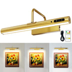 Rechargeable Picture Light Gold – Digital Display for Art, Photos & Mirrors by Coolilumi