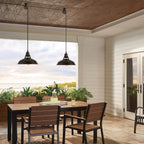 Coolilumi Open Pot Lid Lamp Pair - Industrial Outdoor Pendant Lights for Patio Dining