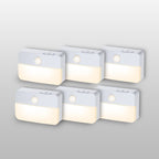 Battery Operated Wireless Stick-on LED Night Lights for Indoor – 6 Pack