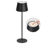 Black Portable Floor Lamp with Touch Stepless Dimming - Textured Shade Design, Easy-Touch Control for Bedroom, Living Room & Office Lighting