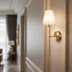 Gold Bronze Wall Lamp for Hallway - Warm Ambient Lighting Creates Elegant Interior Atmosphere, Perfect for Modern & Classic Home Decor