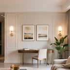 Bronze Wall Lamps - Timeless Elegance for Modern Living Rooms, Warm Ambient Glow Enhances Contemporary Interior Decor