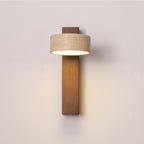 Coolilumi Travertine Wall Light - Rotatable Solid Wood Lamp