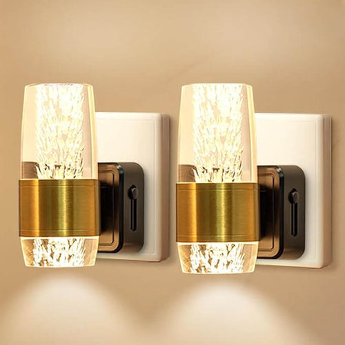 2-Pack Crystal LED Night Light with Light Sensor – Auto On/Off, Energy-Saving