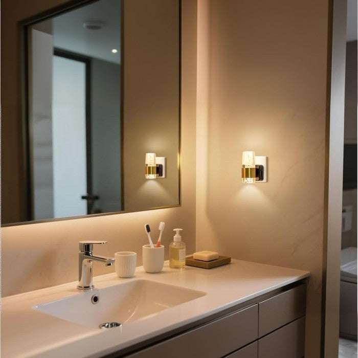 2-Pack Crystal LED Night Light with Light Sensor – Auto On/Off, Energy-Saving