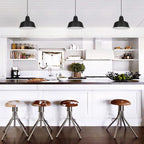 Coolilumi Minimalist Pot Lid Pendant Light with Baked Finish