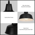 Coolilumi Minimalist Pot Lid Pendant Light with Baked Finish