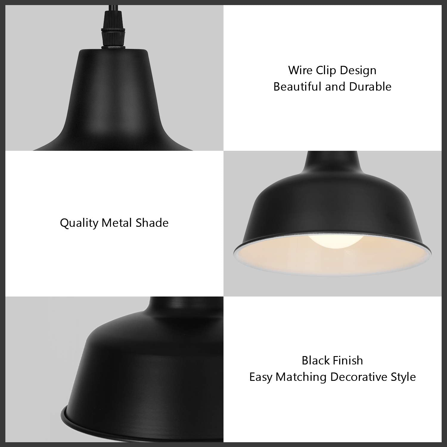 Coolilumi Minimalist Pot Lid Pendant Light with Baked Finish