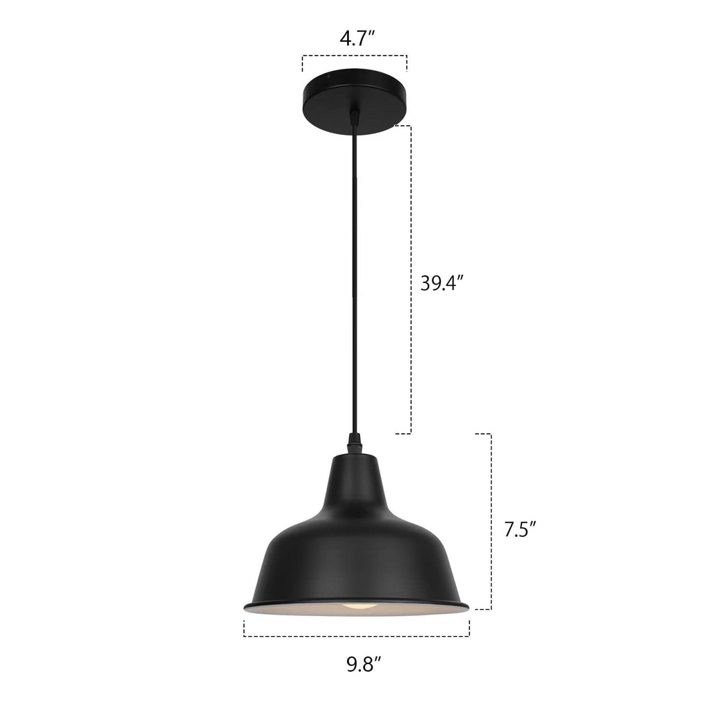 Coolilumi Minimalist Pot Lid Pendant Light with Baked Finish