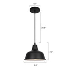 Coolilumi Minimalist Pot Lid Pendant Light with Baked Finish