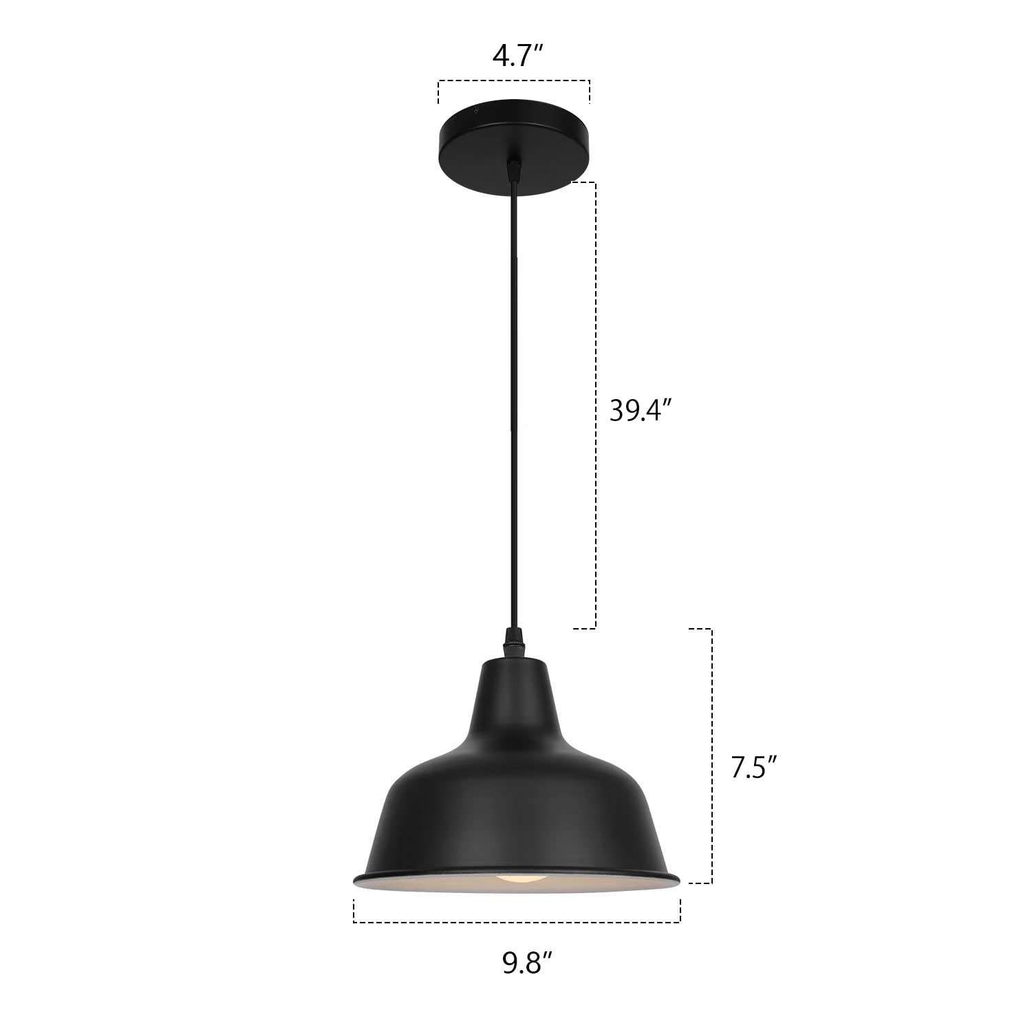 Coolilumi Minimalist Pot Lid Pendant Light with Baked Finish