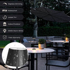 IP54 Waterproof Outdoor Table Lamp - Stepless Dimming, 3000K Warm White LED, 7H+ Runtime - Indoor/Outdoor Use for Garden, Patio, Camping with 1 Year Warranty