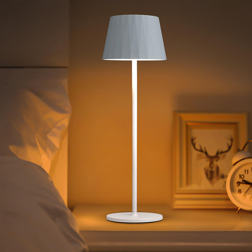 Modern White Fabric Shade LED Floor Lamp: Soft Ambient Glow for Cozy Bedroom, Minimalist Design – Perfect for Bedside Reading, Living Room Corner